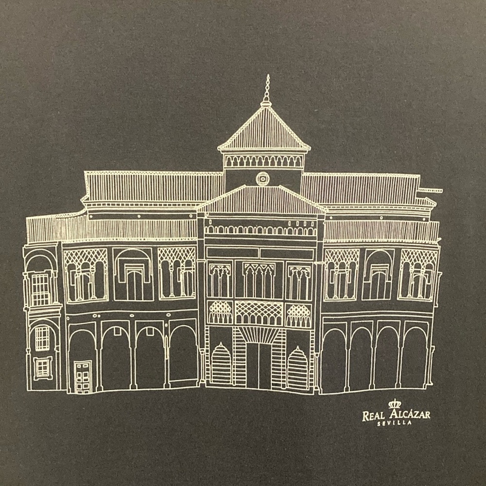 Real Alcázar Sevilla Navy T-Shirt - M - Picture 2 of 4